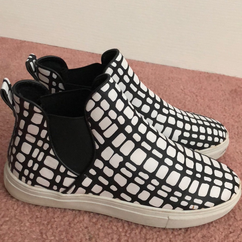 Black and white sneakers
